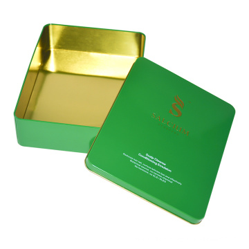 china green tea tin box custom square metal tea can wholesale airtight tea box